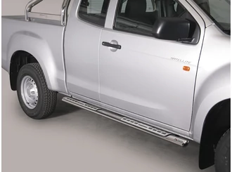 Misutonida csőküszöb - 1 pár, design betéttel, ovális - D-Max E/C 2012-2020