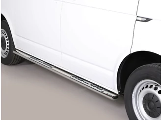 Misutonida Schwellerrohre - 1 Paar, mit Design Trittauflage, oval - Transporter T6 SWB 2015- Misutonida Schwellerrohre - 1 Paar, mit Design Trittauflage, oval - Transporter T6 SWB 2015-