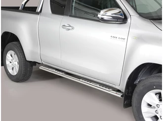 Misutonida Schwellerrohre - 1 Paar, mit Design Trittauflage, oval - Hilux E/C 2016-