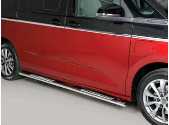 Misutonida Schwellerrohre - 1 Paar, mit Design Trittauflage, oval - Transporter T7 2022- Misutonida Schwellerrohre - 1 Paar, mit Design Trittauflage, oval - Transporter T7 2022-