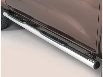 Misutonida Schwellerrohre - 1 Paar, mit Kunststoff Trittauflage, 76 mm - Navara D/C 2016-