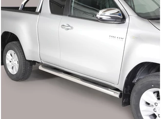 Misutonida Schwellerrohre - 1 Paar, mit Kunststoff Trittauflage, 76 mm - Hilux E/C 2016-