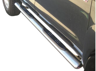 Misutonida Schwellerrohre - 1 Paar, mit Kunststoff Trittauflage, oval - Hilux D/C 2005-2015