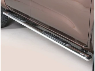 Misutonida Schwellerrohre - 1 Paar, mit Kunststoff Trittauflage, oval - Navara D/C 2016-