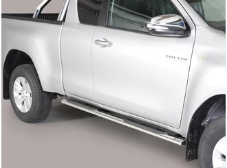 Misutonida Schwellerrohre - 1 Paar, mit Kunststoff Trittauflage, oval - Hilux E/C 2016-