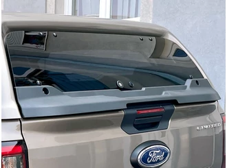 Aeroklas Hardtop Ersatzteil - Heckscheibe mit Heizdraht, dunkel Glas, komplett - Druckknopf, Zentralverriegelung - Ford 2023-