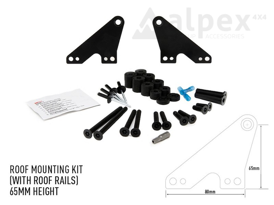 Lazer Lamps Roof mounting kit, for roof rails - 65mm height