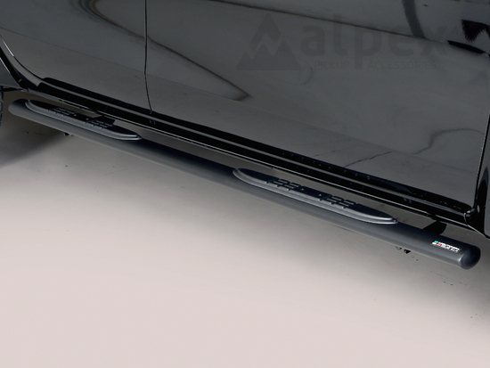 Misutonida Schwellerrohre - mit Kunststoff Trittauflage, oval - schwarz - L200 D/C 2015-