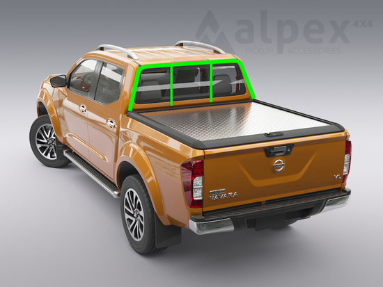Mountain Top Style Aluminium Cover - to fit with ladder rack - Nissan D/C 2015-