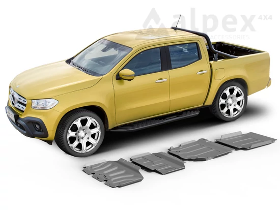 Rival Unterfahrschutz Set, 4mm Alu - Mercedes X220D, X250D 2018-