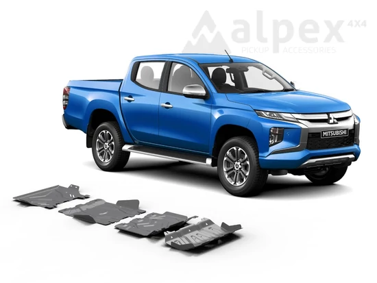 Rival Haspáncél szett, 4mm alumínium - Mitsubishi L200/Fiat Fullback 2015-