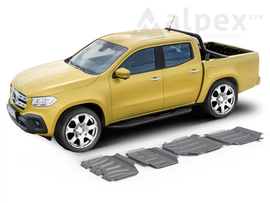 Rival Unterfahrschutz Set, 4mm Alu - Mercedes X350D 2018-