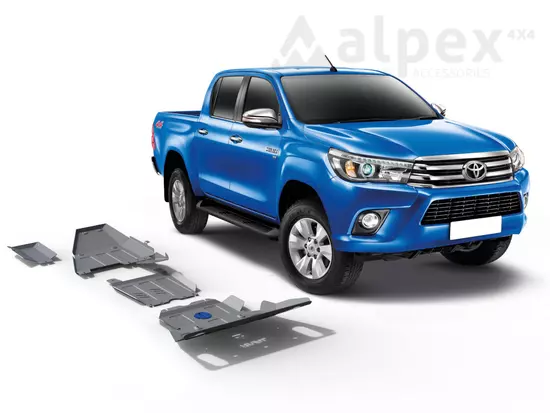 Rival Unterfahrschutz Set, 6mm Alu - Toyota Hilux 2016-