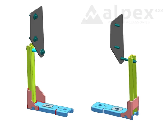 J-brace Truck Bed Reinforcement set - Ford/VW 2023+, Aeroklas