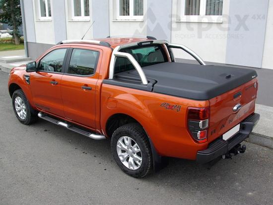 Aeroklas Galaxy platófedél - bukócsővel szerelhető - fekete, szemcsés - Ford D/C 2012-2022