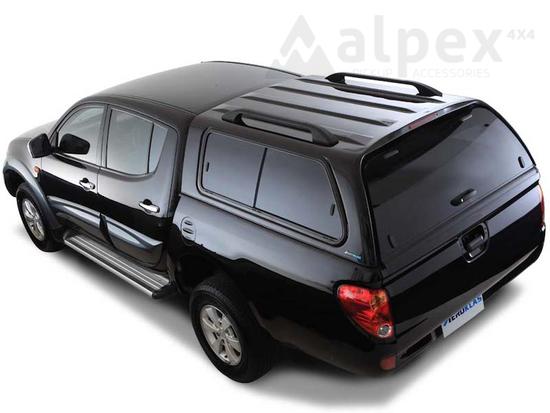 Aeroklas Stylish felépítmény - csúsztatható oldalüveg - központi zár nélkül - A02 szürke - Mitsubishi D/C 2009-2015