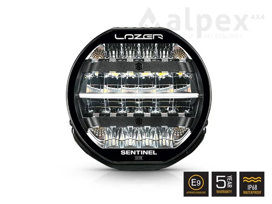 Lazer Lamps Sentinel 9" Elite LED light, black - spot plus wide angle
