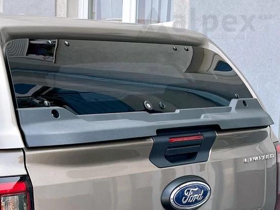 Aeroklas Hardtop Ersatzteil - Heckscheibe mit Heizdraht, dunkel Glas, komplett - Druckknopf, Zentralverriegelung - Ford 2023-