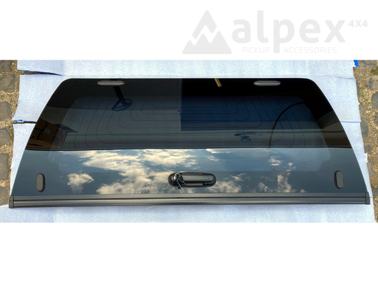 Aeroklas Hardtop spare part - Rear window with DEFECTIVE defroster, tinted glass, complete - central locking - Isuzu, Toyota, VW