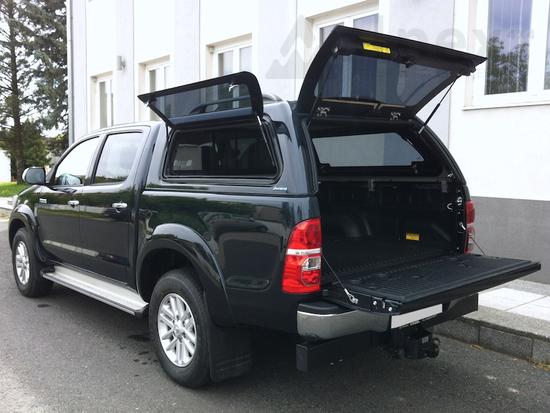 Aeroklas Stylish felépítmény - felnyitható oldalüveg - központi zár nélkül - 209 fekete - Toyota D/C 2005-2015