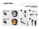 Picture 7/16 -Lazer Lamps Sentinel 9" Elite LED light, black - spot plus wide angle